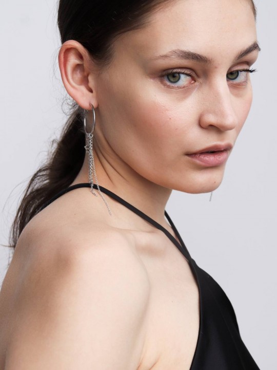 Серьги кольца звёзды-2