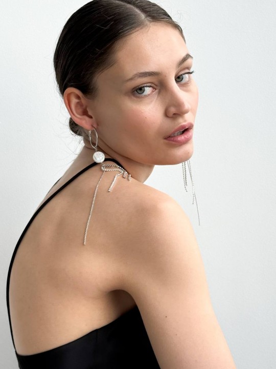 Серьги кольца с барочным жемчугом-4