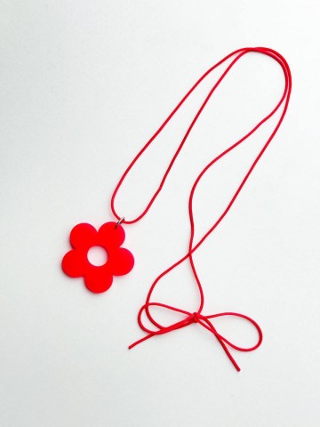 Подвеска цветок розовый M