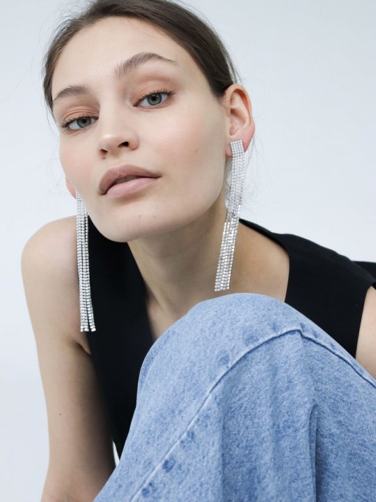 Серьги Crystal Slim-1