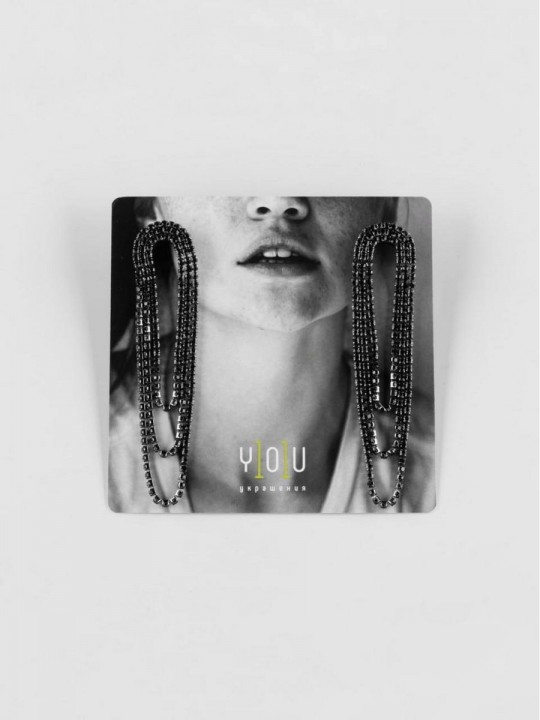 Серьги Crystal Tassels-4