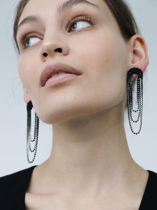 Серьги Crystal Tassels-1