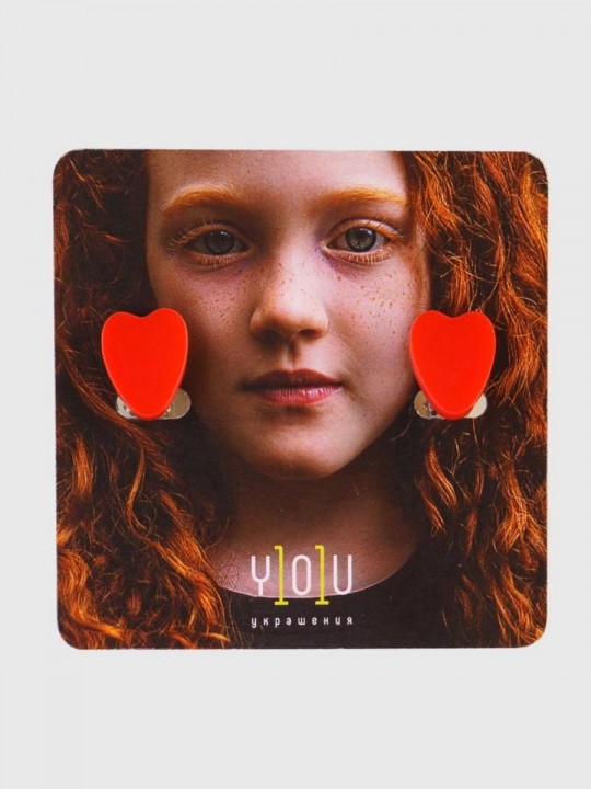 Клипсы детские Сердечки-1