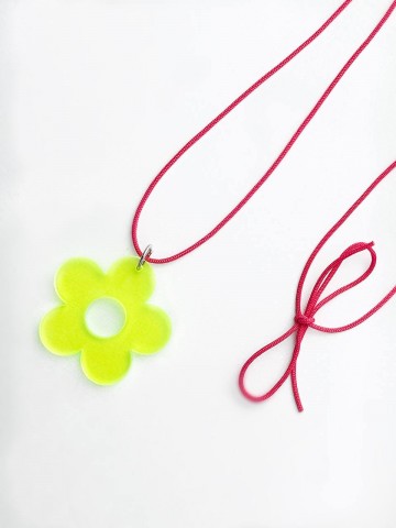 Подвеска цветок неон M