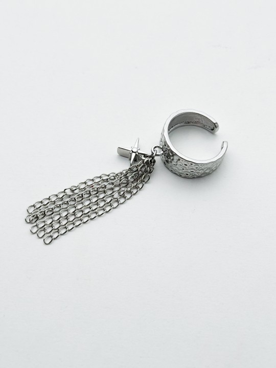 Кольцо c  подвеской звезда-4