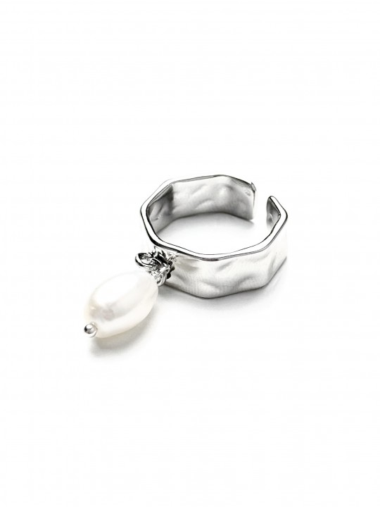 Кольцо с подвеской жемчужина-2