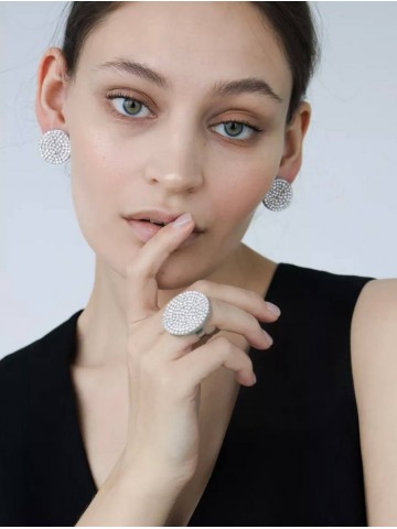 Серьги Crystal circle 23