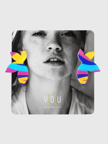 Серьги Print Лотос