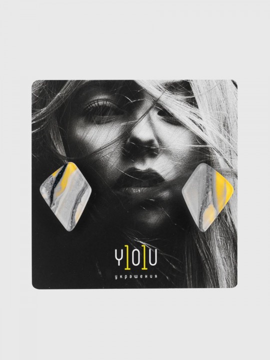 Серьги Print Blossom-3