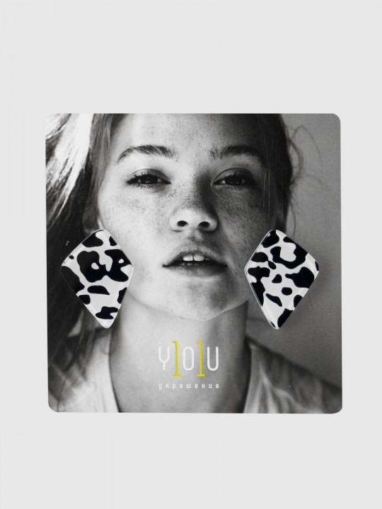 Серьги Print Blossom-4