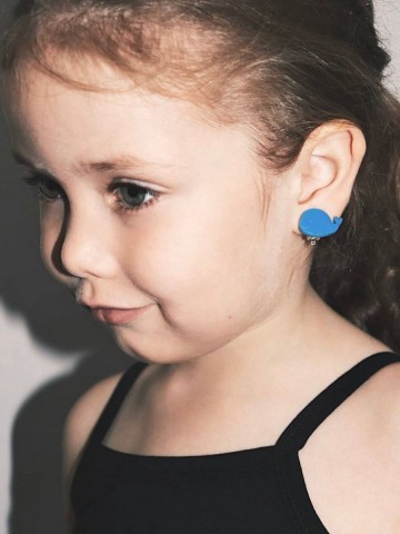 Серьги детские Киты