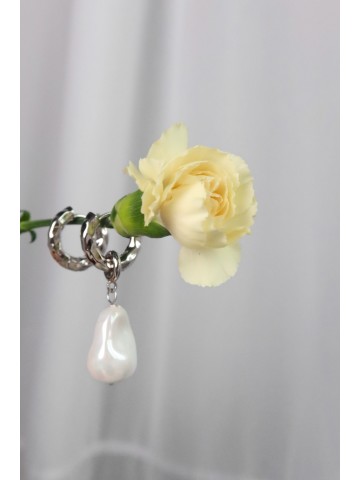 Серьги с барочной жемчужиной