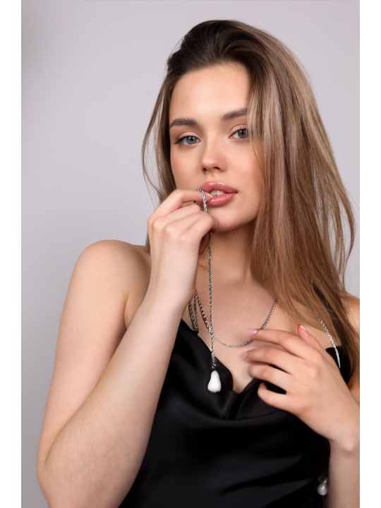 Колье верёвка с барочным жемчугом-1