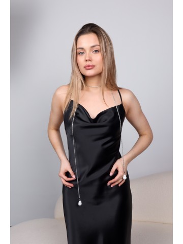 Колье верёвка с барочным жемчугом