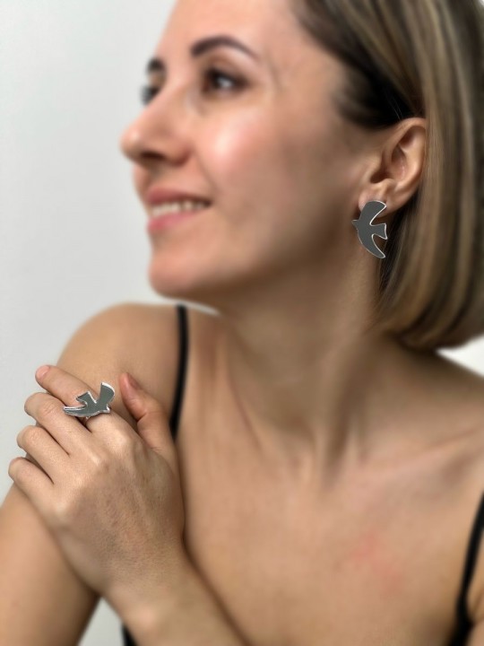 Серьги Minimalism Птички-1