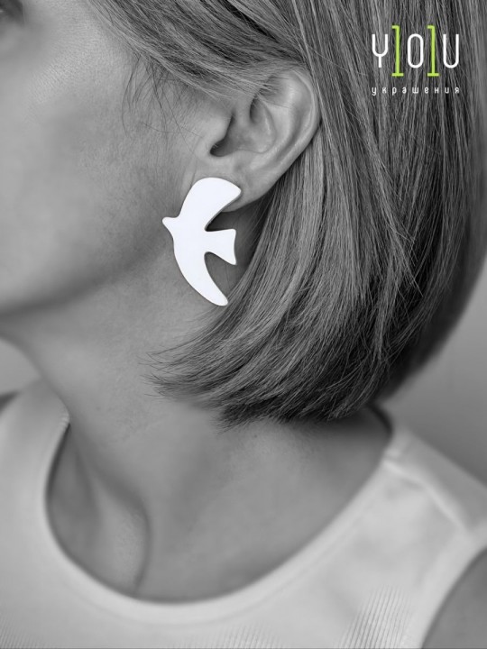 Серьги Minimalism Птички standart-2