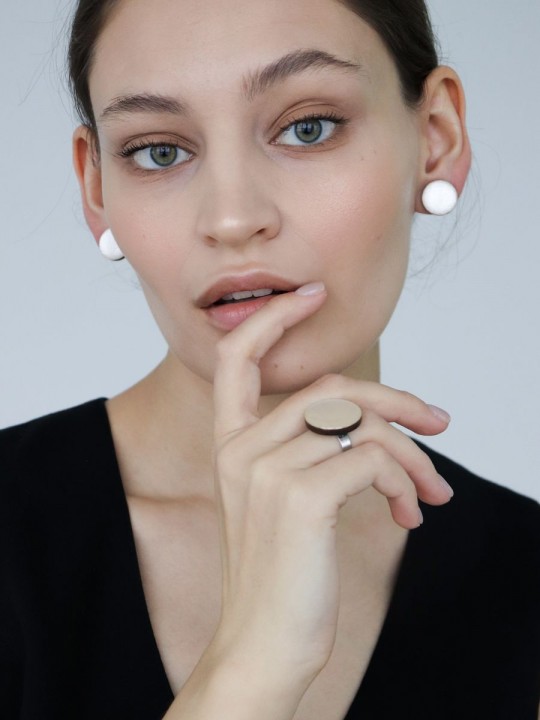 Серьги Wood circle 15-3