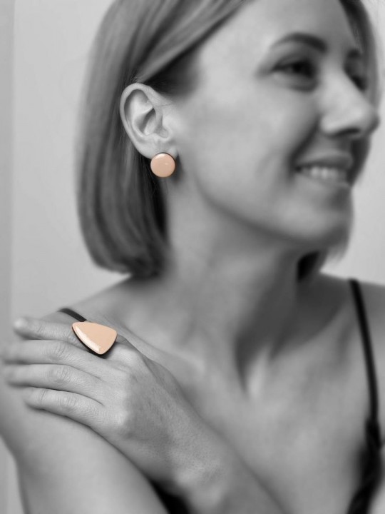 Серьги Wood circle 15-1