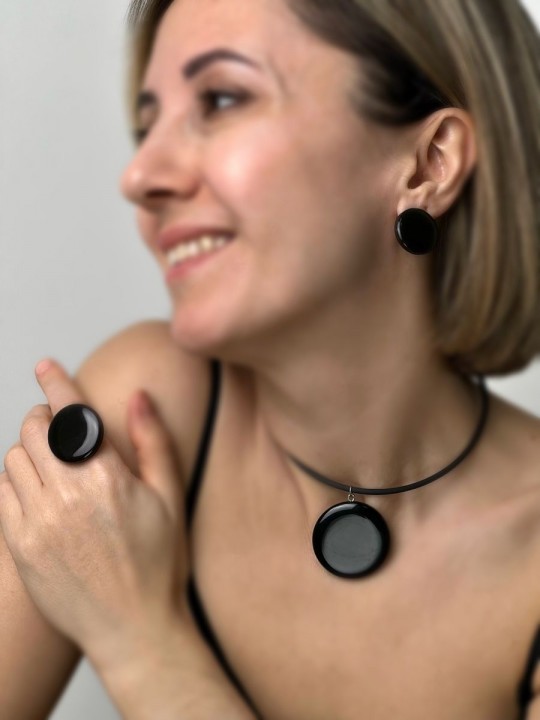 Серьги Wood circle 23-2