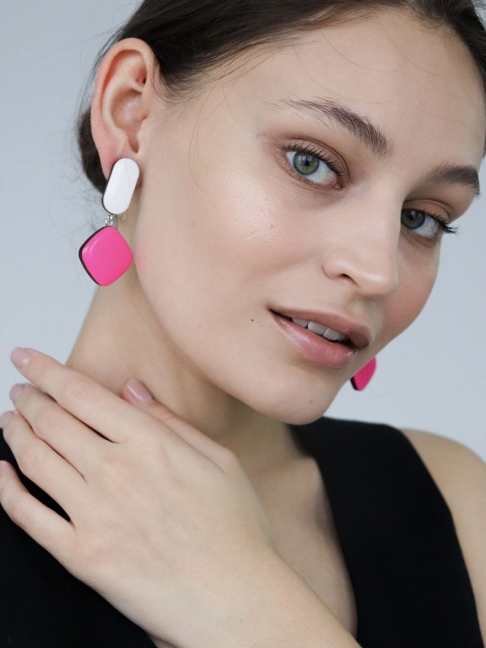 Серьги Wood squares fly