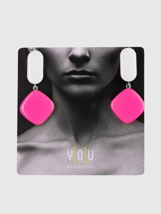 Серьги Wood squares fly-1