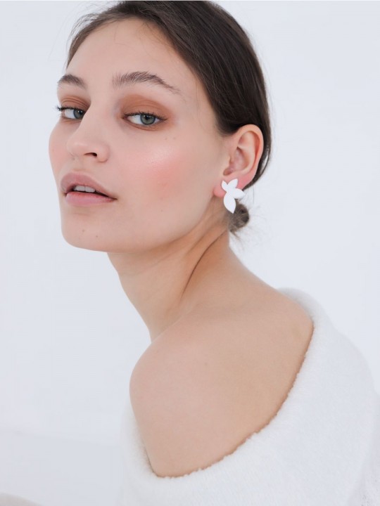 Серьги Minimalism Лотос mini