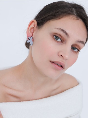 Серьги Minimalism Лотос mini