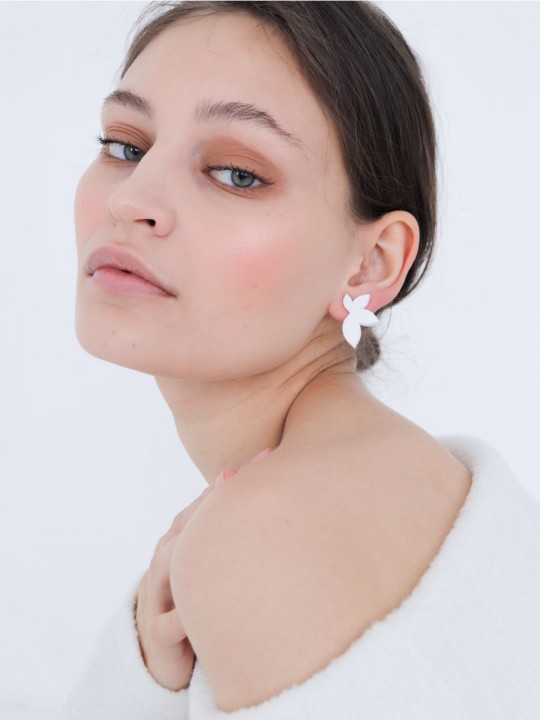 Серьги Minimalism Лотос mini-2