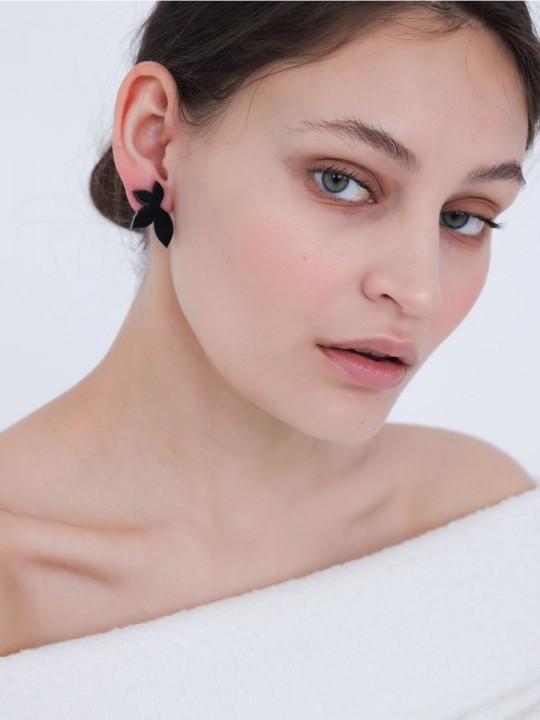 Серьги Minimalism Лотос mini-2