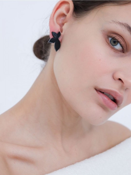 Серьги Minimalism Лотос mini-3