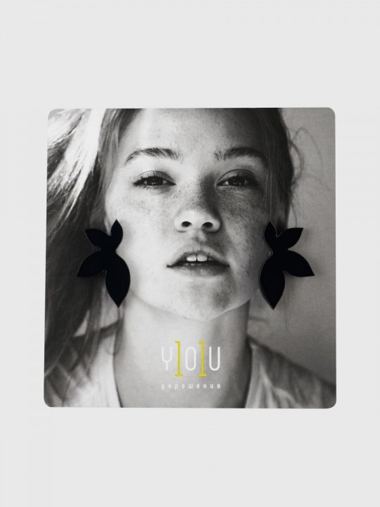 Серьги Minimalism Лотос mini-4