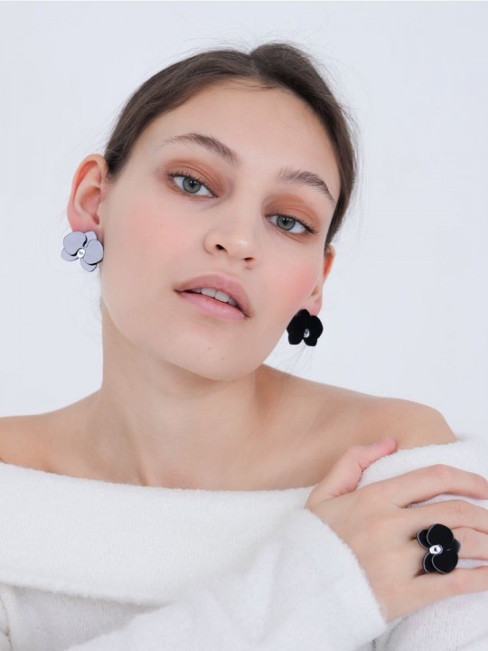 Серьги Minimalism Орхидеи