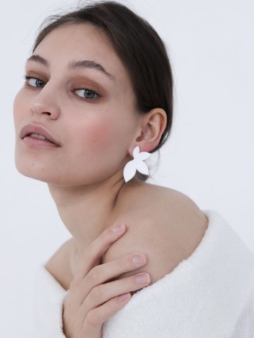 Серьги Minimalism Лотос