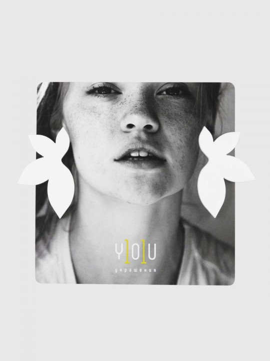 Серьги Minimalism Лотос-3