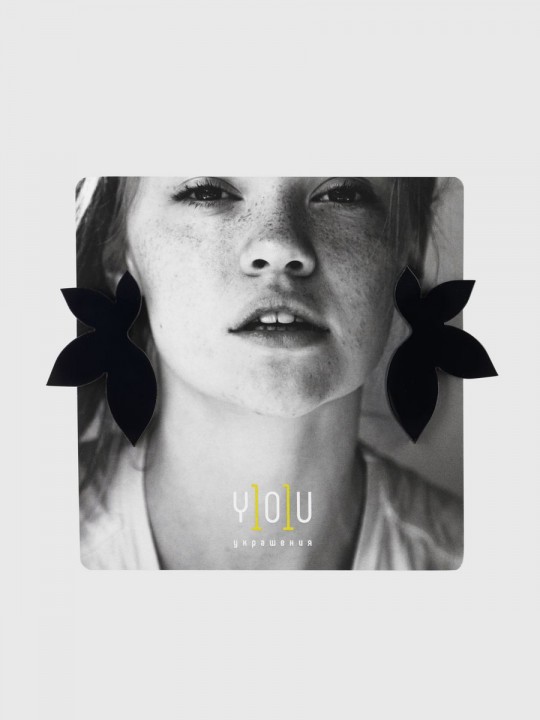 Серьги Minimalism Лотос-3