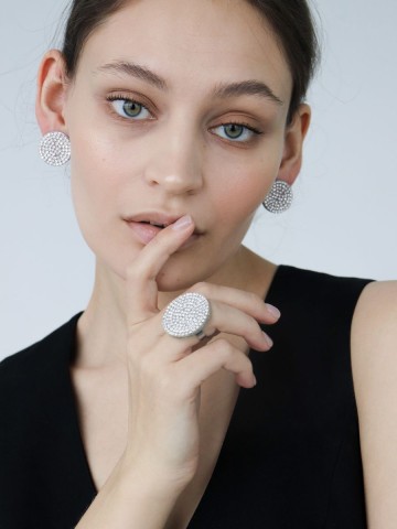 Серьги Crystal circle 23