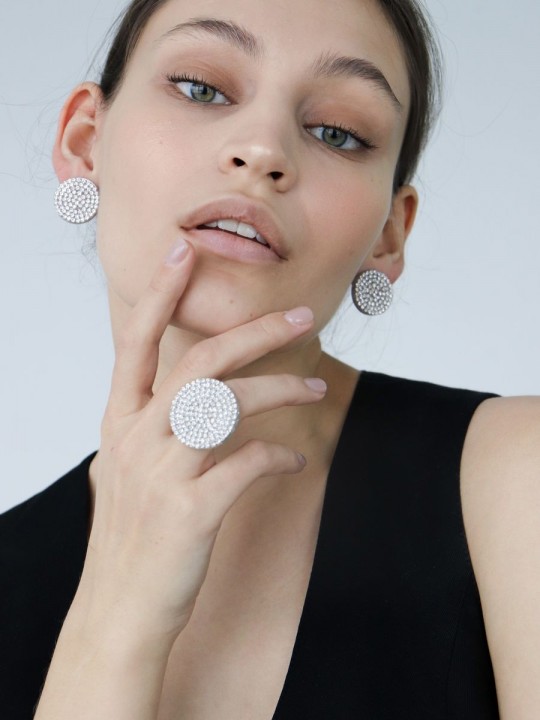 Серьги Crystal circle 23-2