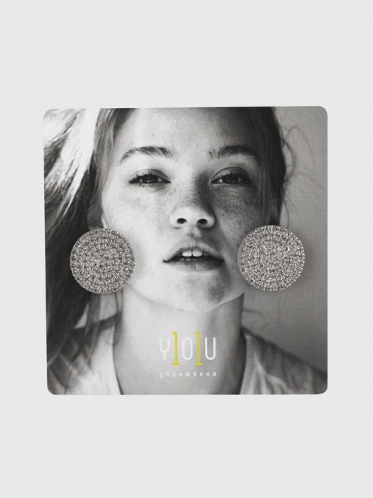 Серьги Crystal circle 23-4