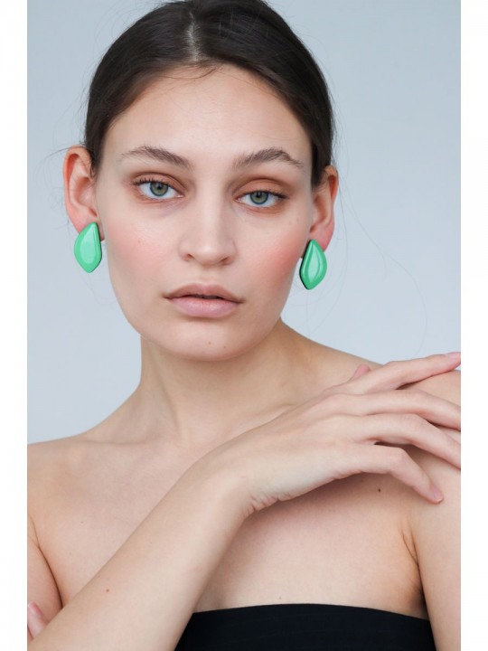 Серьги Wood Лепестки миндаля-3