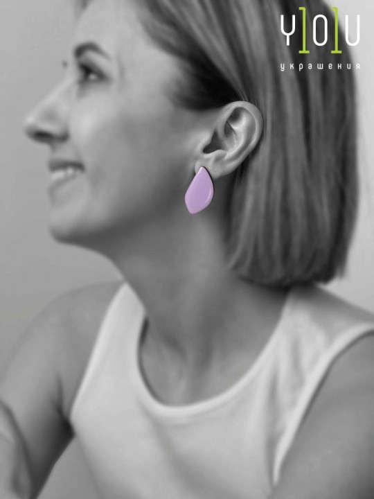 Серьги Wood Лепестки миндаля-1