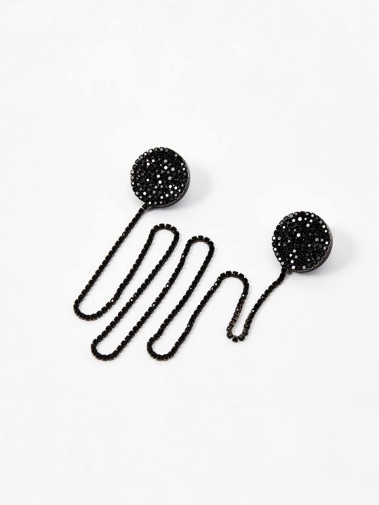 Серьги Crystal chain-2