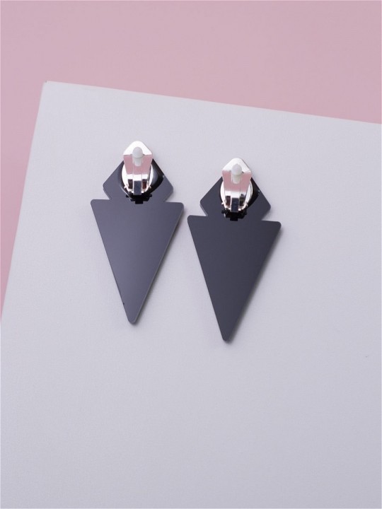 Клипсы Minimalism Треугольники с зеркальной вставкой-1