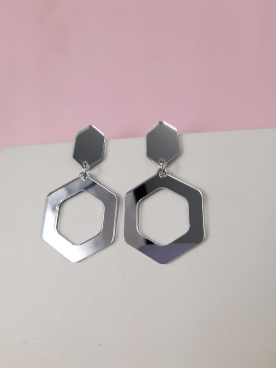 Серьги Minimalism Шестигранники