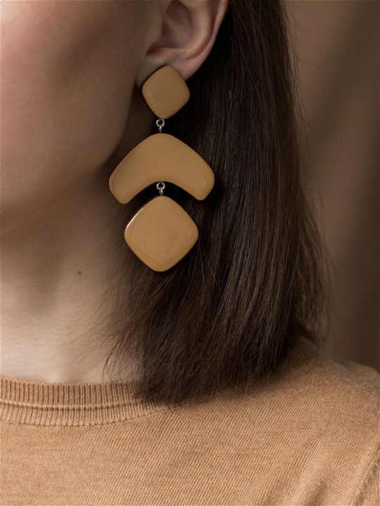 Серьги Wood boomerang fly-1