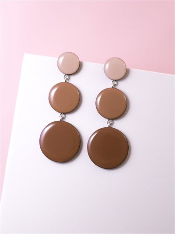 Серьги Wood growing circles