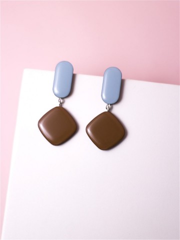 Серьги Wood squares fly