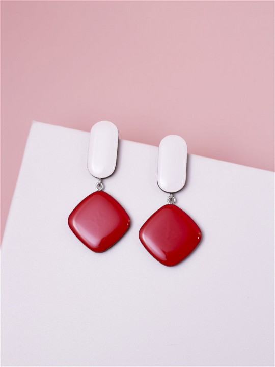 Серьги Wood squares fly