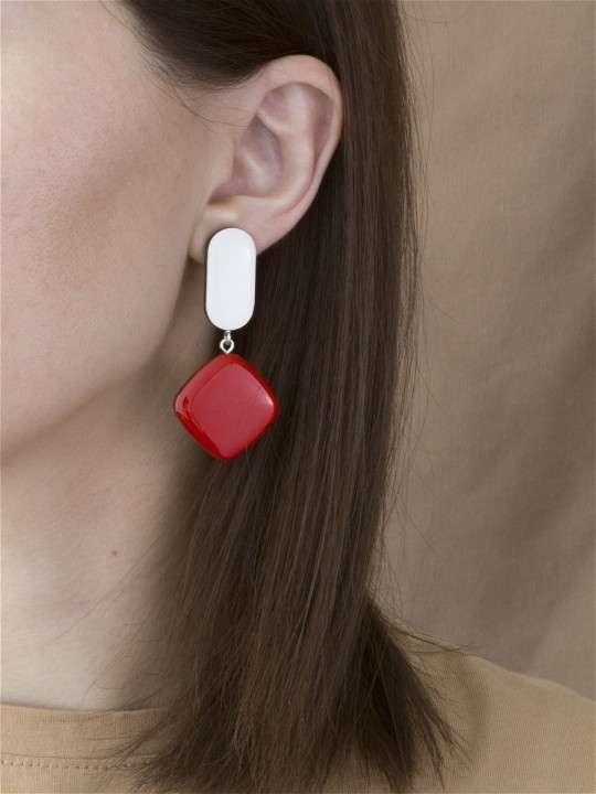 Серьги Wood squares fly-1