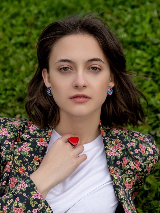 Серьги Print lozenges mini-1