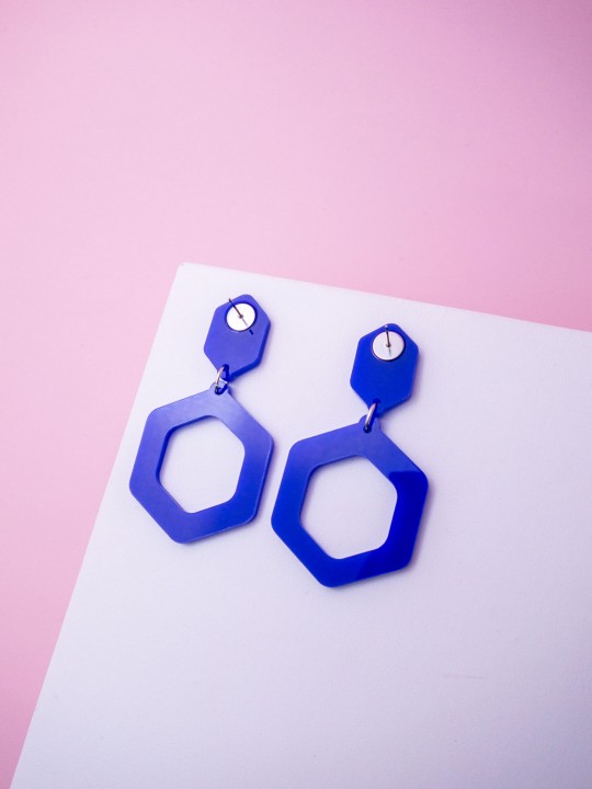 Серьги Minimalism Шестигранники-1